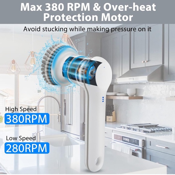 NWT Electric spin scrubber bathroomm kitchen cleaner - Picture 4 of 7